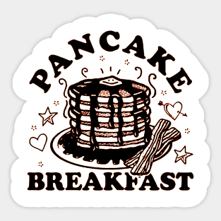 funny  Pancake Breakfast Sticker
